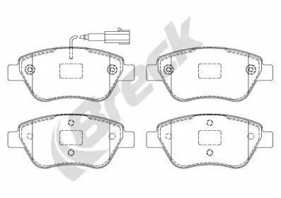 23705 00 701 10 BRECK Комплект тормозных колодок, дисковый тормоз